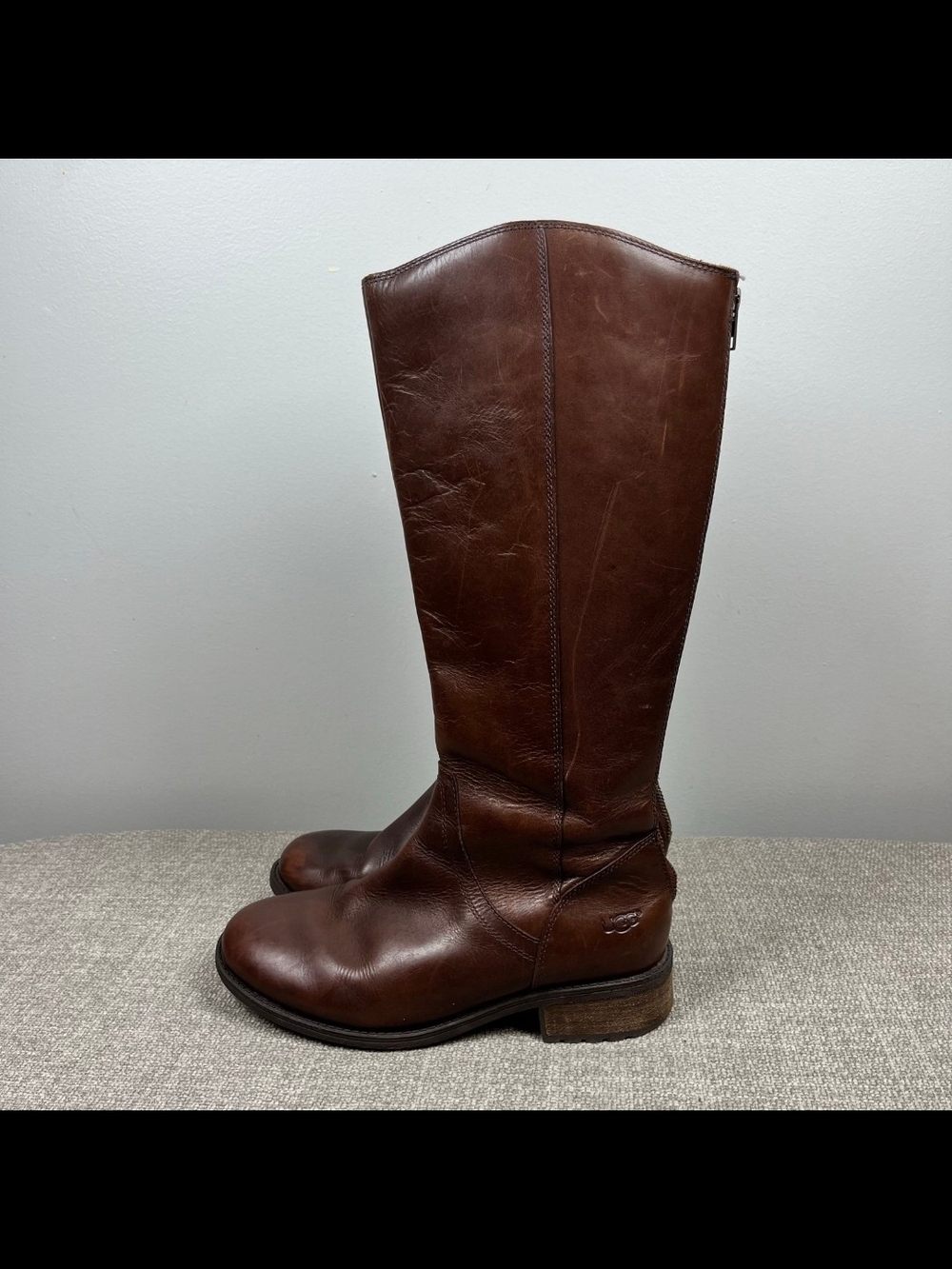 UGG Tall Brown Leather Riding Boots